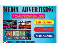 Media Advertising- Sign Board Dealer In Delhi | Led Sign Board  Clip-on And Neon Sign Board Shop