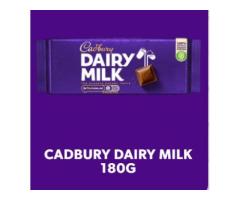 CADBURY DAIRY MILK CHOCOLATE BAR, 180G