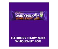 CADBURY DAIRY MILK WHOLENUT CHOCOLATE BAR, 45G