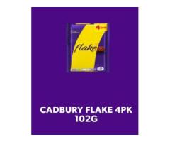 CADBURY FLAKE CHOCOLATE BAR 4 PACK MULTIPACK, 102G