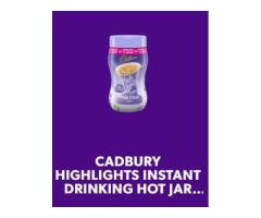 CADBURY HIGHLIGHTS INSTANT DRINKING HOT CHOCOLATE JAR, 220G