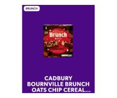 CADBURY BOURNVILLE BRUNCH OATS BAR CHOCOLATE CHIP CEREAL BAR 5 PACK MULTIPACK, 160G