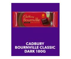CADBURY BOURNVILLE CLASSIC DARK CHOCOLATE BAR, 180G