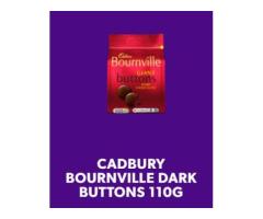 CADBURY BOURNVILLE DARK CHOCOLATE GIANT BUTTONS BAG, 110G