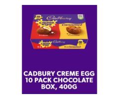 CADBURY CARAMEL & CREME EGG 10 PACK MIXED CHOCOLATE BOX 400G