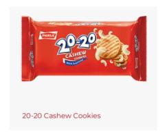20-20 cashew cookies