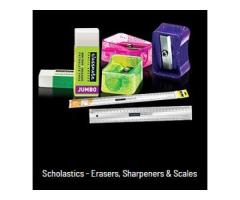 scholastics erasers sharpeners & scales