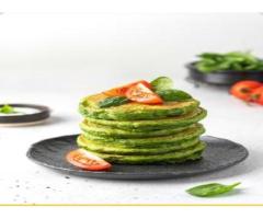 Spinach and oats pancakes