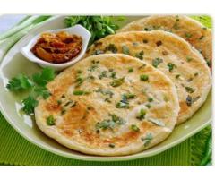 Spring onion oats paranthas